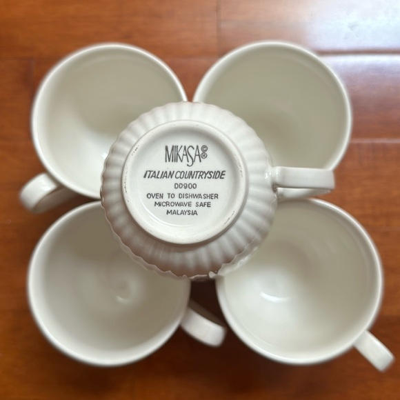 ( 3 ) MIKASA ITALIAN COUNTRYSIDE TEA / ESPRESSO CUPS | LIKE NEW / UNUSED - Picture 5 of 5